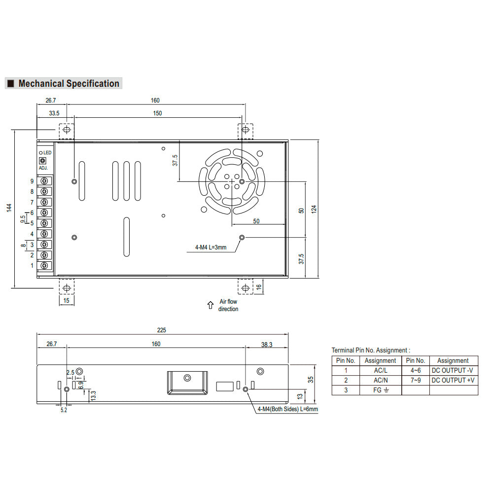 Power supply LRS-450W
