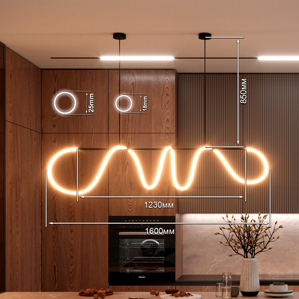 LED luminaire NERO NEON 360° (Ø18mm/Ø25mm)