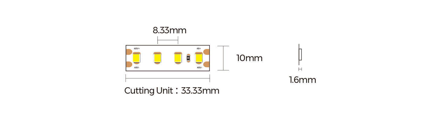 LED strip COLORS 2835-120-48V 9.6W 860Lm (D8120-48V-10mm)