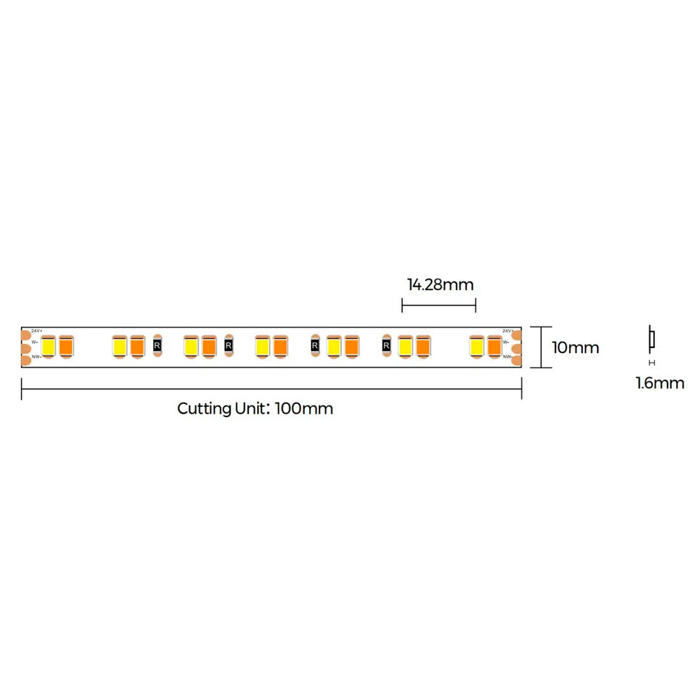 LED strip COLORS 2835-140-24V 19.2W 1710Lm (D8140SWW-24V-10mm)