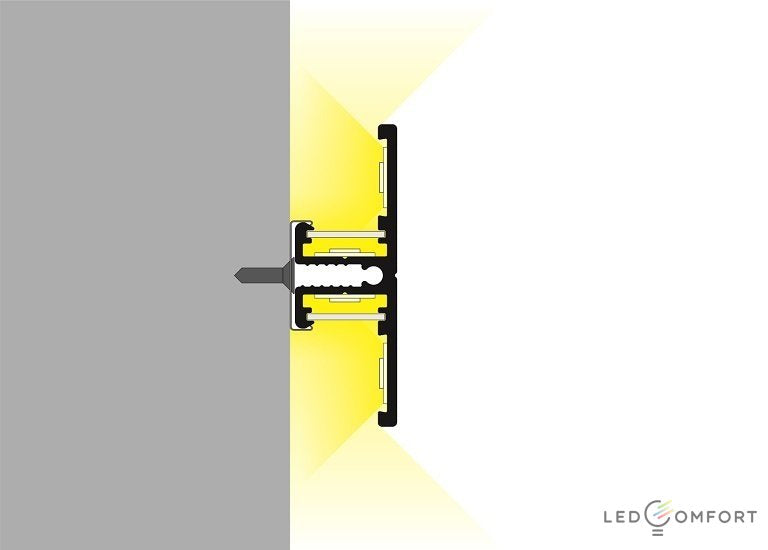 Surface-mounted linear luminaire BACK-10 (40×13.5mm) 24V