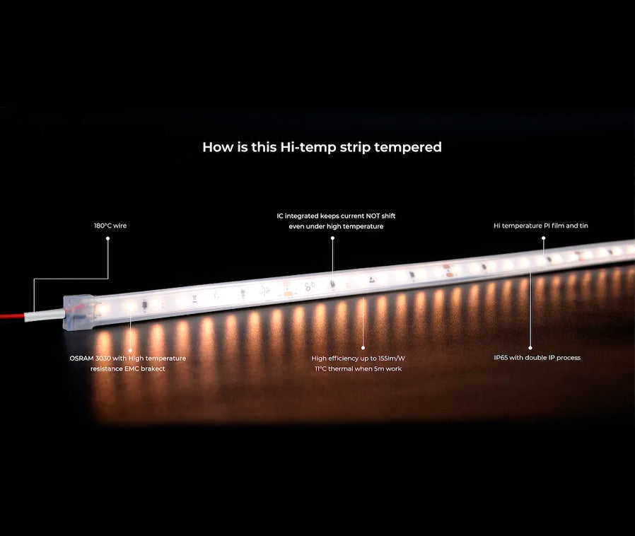 LED strip COLORS 3030-80-24V 5W 750Lm (DS980-24V-10mm) HEAT-RESISTANT