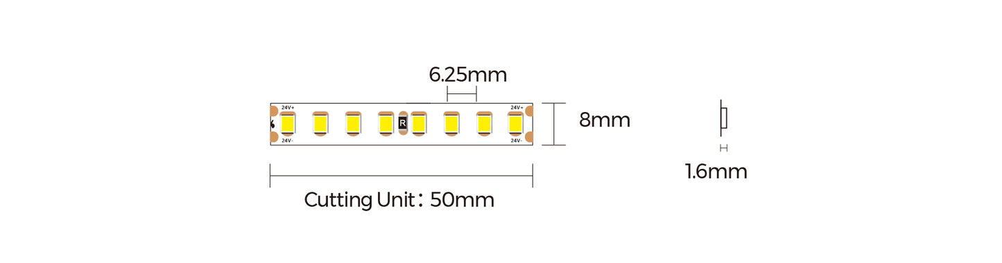 LED strip COLORS 2835-160-24V 14.4W 2010Lm (D8160-24V-8mm)