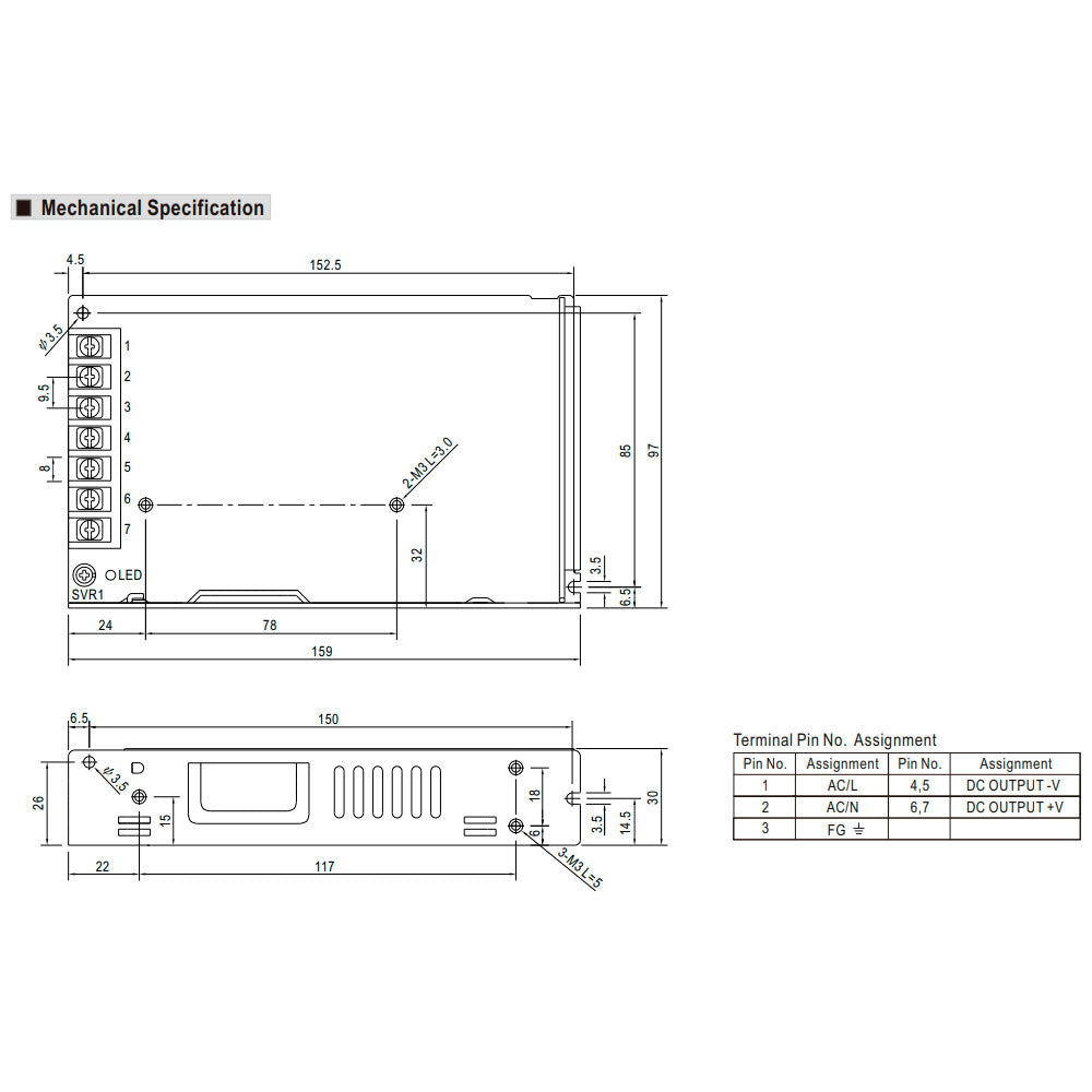 Power supply LRS-150W