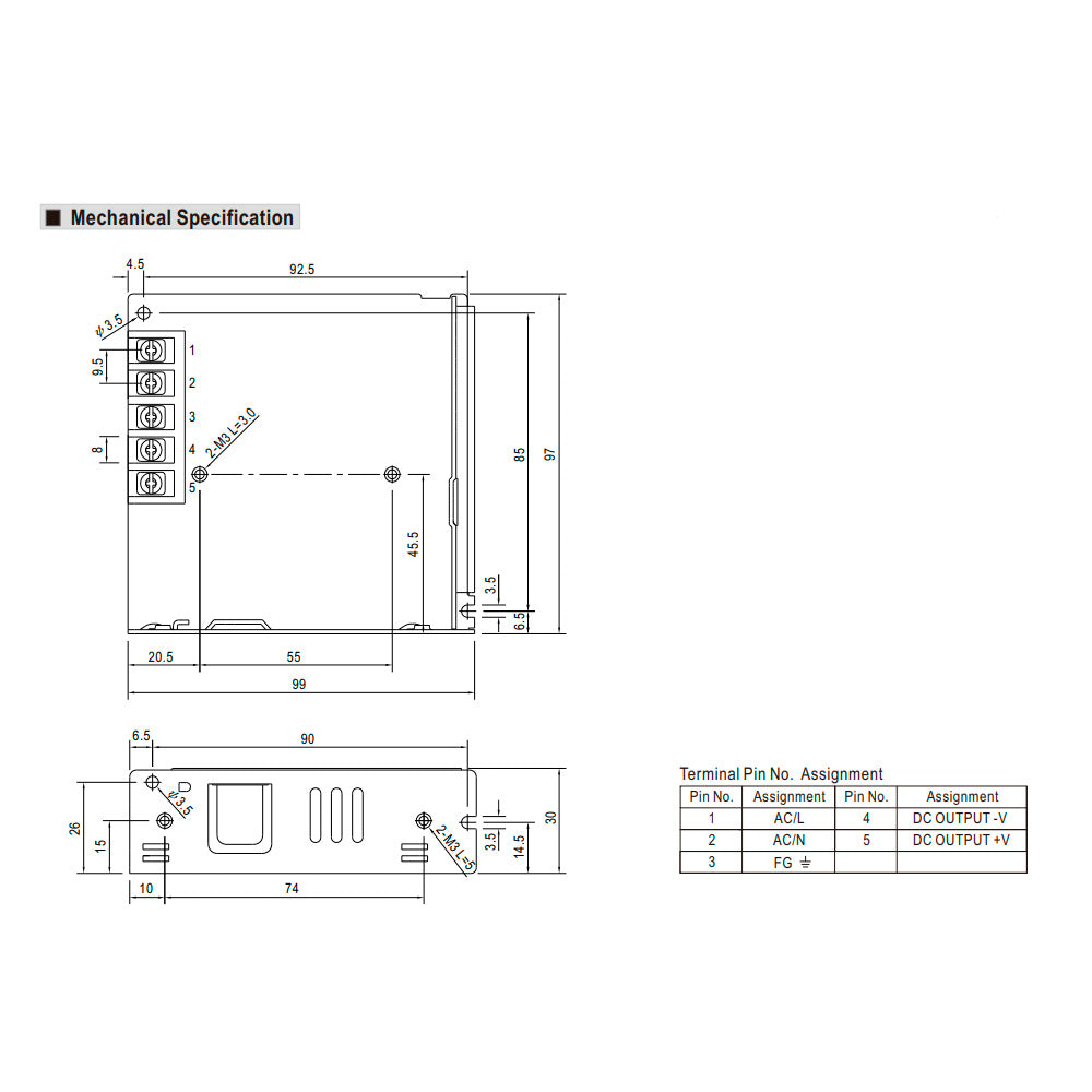Power supply LRS-75W