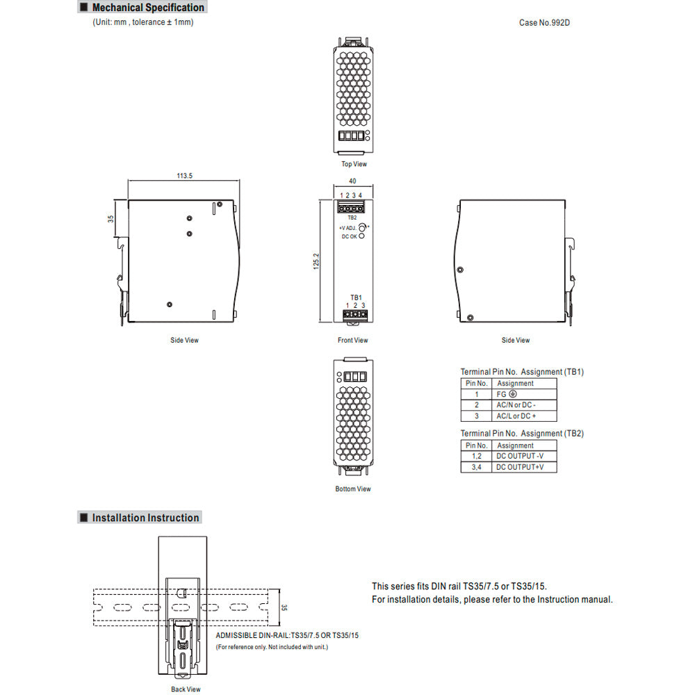 Power supply NDR-120W