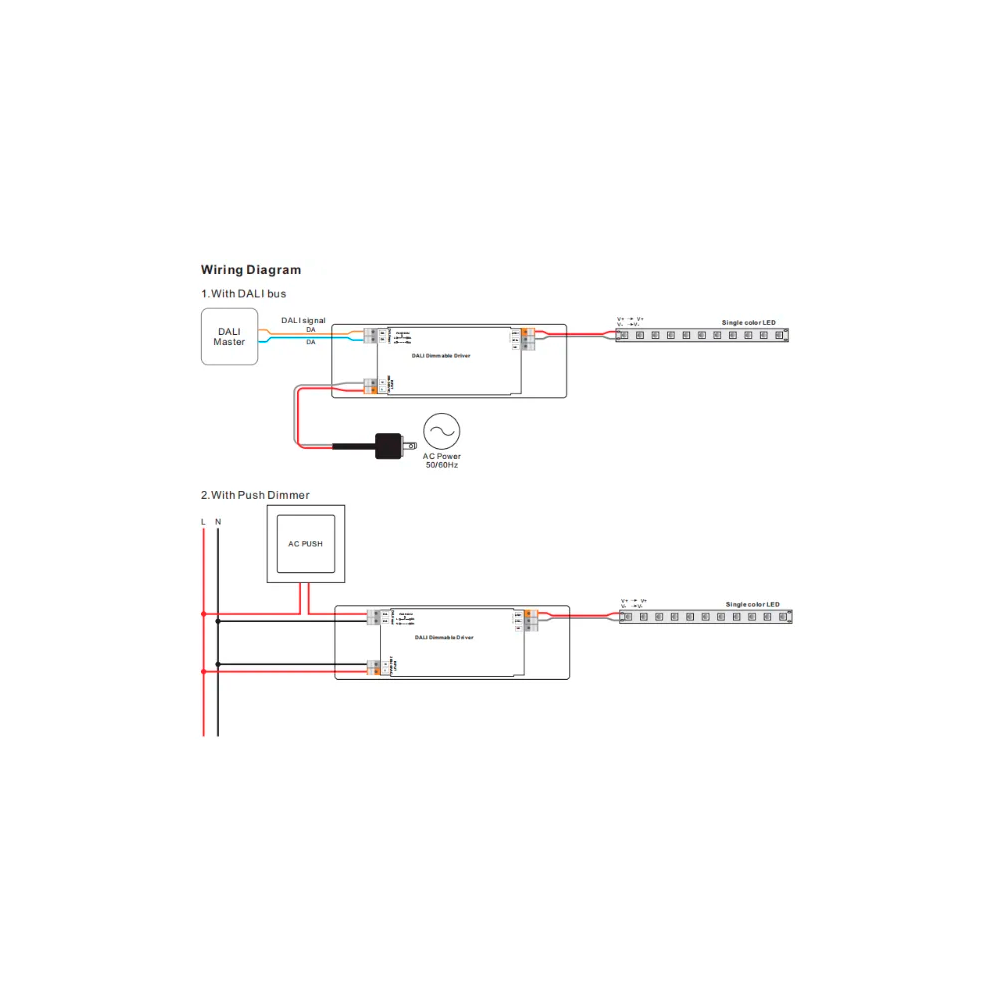 LED driver SUNRICHER DIM DALI 8-46V, 30W (SRP-TRIAC-24-30CV)