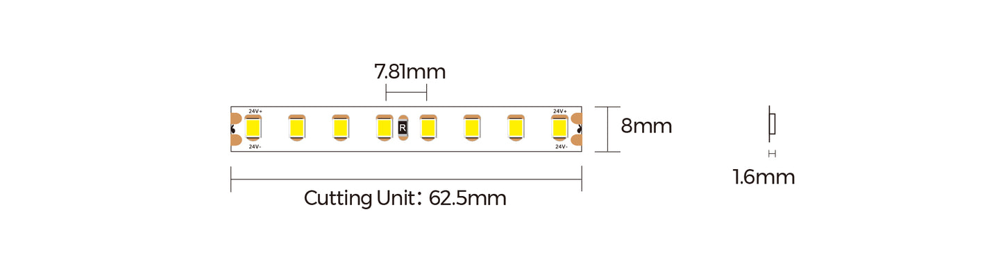 LED strip COLORS 2835-128-24V 14W 1970Lm (DS8128-24V-10mm)