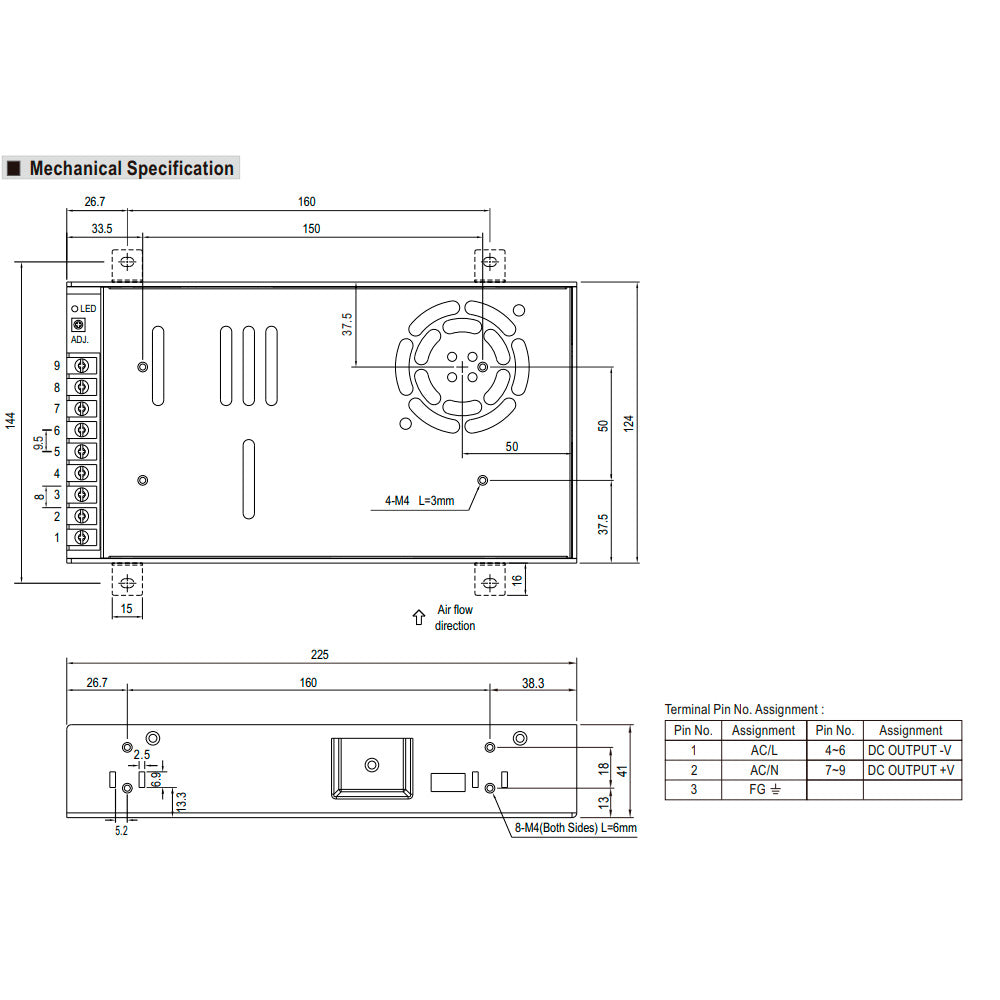 Power supply LRS-600W