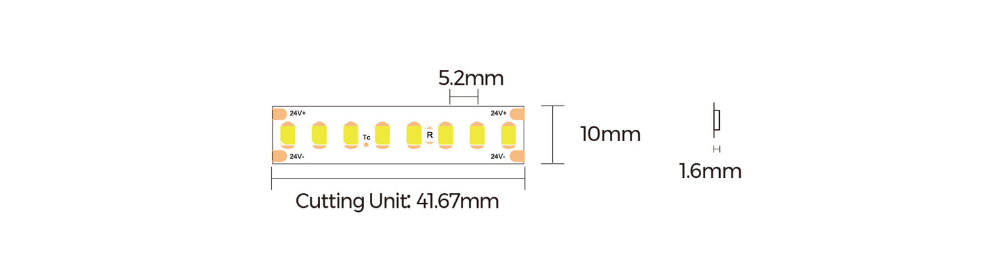 LED strip COLORS 2835-192-24V 17.6W 2480Lm (D8192-24V-10mm)